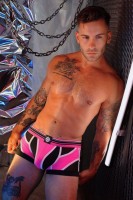 Boxerky Breedwell Circuit Breaker Boxer Brief neónovo ružové