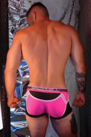 Boxerky Breedwell Circuit Breaker Boxer Brief neónovo ružové