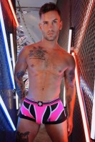 Boxerky Breedwell Circuit Breaker Boxer Brief neónovo ružové