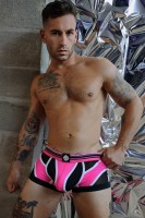 Boxerky Breedwell Circuit Breaker Boxer Brief neónovo ružové