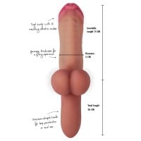 Vibračné dildo Hidden Desire Inferno Realistic Pierced Punisher