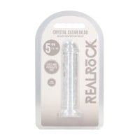 Gélové dildo RealRock Crystal Clear Realistic 5″ priehľadné