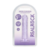 Gélové dildo RealRock Crystal Clear Realistic 5″ priehľadné