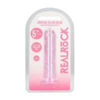 Gélové dildo RealRock Crystal Clear Realistic 5″ priehľadné