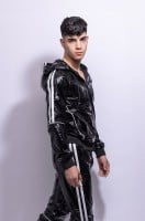 Bunda Twink X Superhero PVC černo-bílá