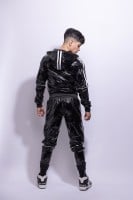 Bunda Twink X Superhero PVC černo-bílá