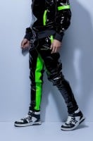 Nohavice Twink X Datingstar PVC PRO čierno-zelené