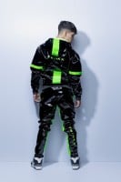 Nohavice Twink X Datingstar PVC PRO čierno-zelené