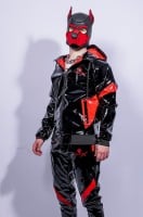 Bunda Pup X Bark PVC PRO čierno-červená