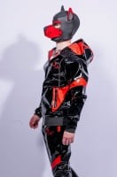 Bunda Pup X Bark PVC PRO čierno-červená