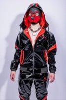 Bunda Pup X Bark PVC PRO čierno-červená