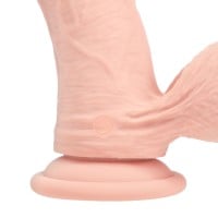 Vibračné dildo s pohyblivými semenníkmi RealRock 6″ Flesh