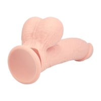 Vibračné dildo s pohyblivými semenníkmi RealRock 8″ Flesh