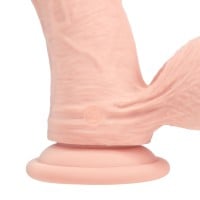 Vibračné dildo s pohyblivými semenníkmi RealRock 8″ Flesh
