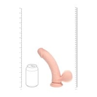 Vibračné dildo s pohyblivými semenníkmi RealRock 8″ Flesh
