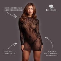 Le Désir Roxy Sexy Leopard Mesh Cheeky Dress S–XL