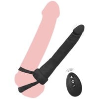 Návlek na penis Hidden Desire Vibrating Double Trouble Anal Penetrator