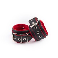BlackRed Leather Wrist Restraints Black-Red