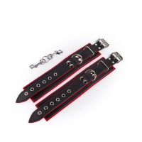 BlackRed Leather Wrist Restraints Black-Red