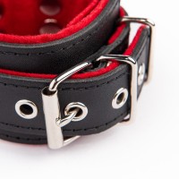 BlackRed Leather Wrist Restraints Black-Red