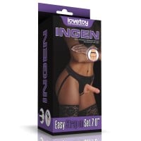 Připínací dildo s postrojem Lovetoy Ingen 7″