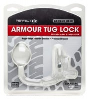 Anal lock Perfect Fit Armour Tug Lock průhledný