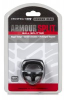Perfect Fit Armour Split Cock Ring Black