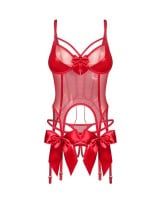 Set korzetu a tang Obsessive Gifty Red