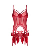 Set korzetu a tang Obsessive Gifty Red