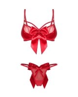 Set podprsenky a tang Obsessive Gifty Red