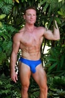 Pánske tangá Sukrew Classic Thong Blue Hawaii
