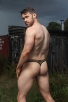 Sukrew Sheer Low-Rise Thong Shadow Black