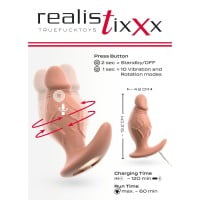 Realistixxx RealPlug Vibrating and Rotating Anal Plug