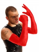 Latexové rukavice k ramenám M&K Shoulder Gloves červené