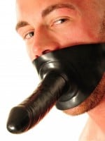 Roubík s dildem M&K Double Dildo Gag