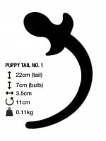 Anální kolík s ocasem M&K Puppy Tail No. 1