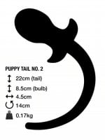 Anální kolík s ocasem M&K Puppy Tail No. 2