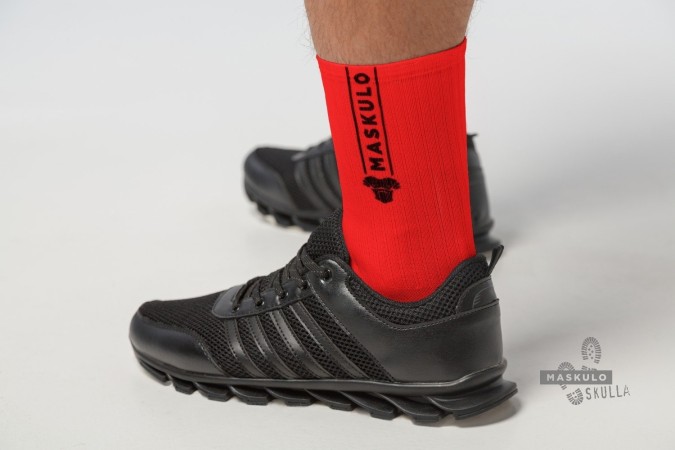 Ponožky Maskulo AC077-10 Fetish Crew Socks červené