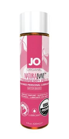 Lubrikační gel System JO Organic Naturalove jahodový 120 ml