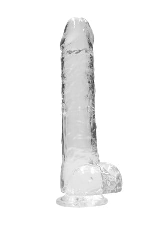 Gélové dildo RealRock Crystal Clear 9″