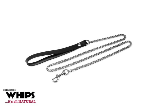 Whips Leather Leash with Chain