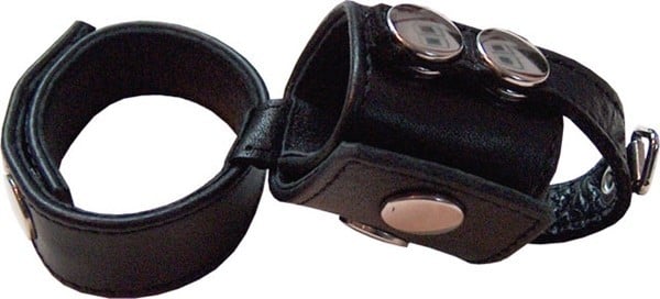 Erekčný krúžok Mister B Double Cockstrap with Ball Divider