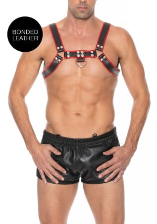 Ouch! Chest Bulldog Harness Red