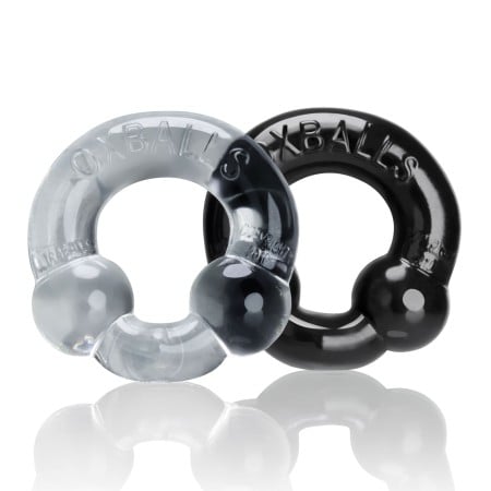 Oxballs Ultraballs Cock Rings Black and Clear