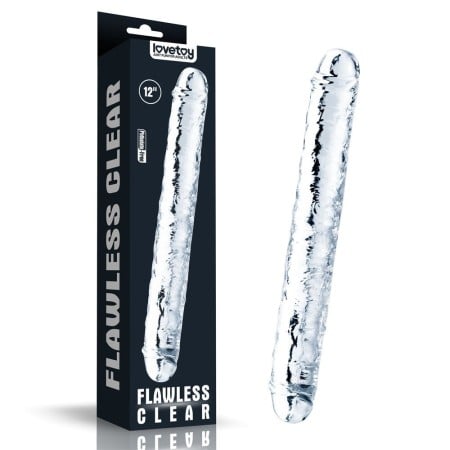 Oboustranné dildo Lovetoy Flawless Clear 12″