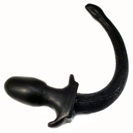 SquarePegToys Happy Puppy Tail Plug Black S