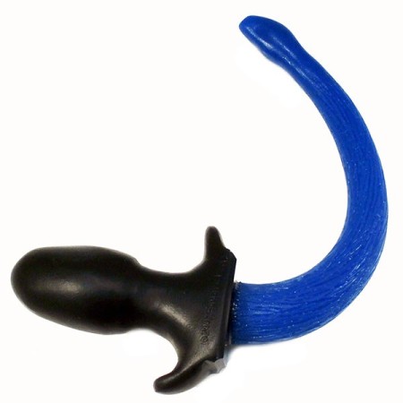 Anální kolík s ocasem SquarePegToys Happy Puppy Tail Blue M
