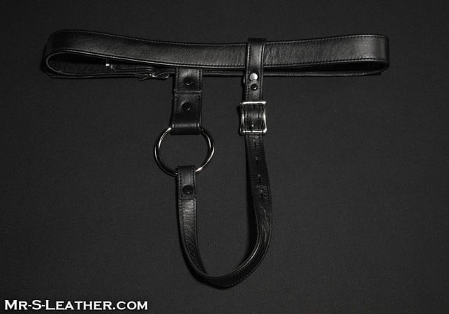 Postroj Mr. S  Leather Deluxe Locking Butt Plug Harness