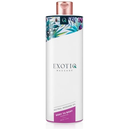 Hřejivý masážní olej Exotiq Body to Body 500 ml