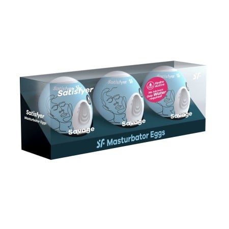 Satisfyer Masturbator Egg 3-Piece Set Savage